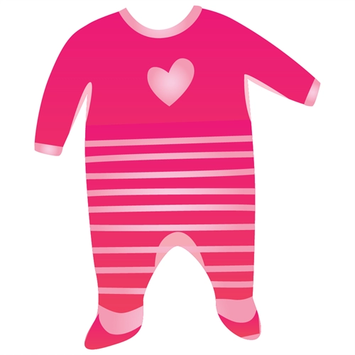 Baby Shower Pink Baby Suit Sticker